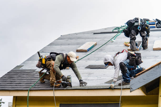 Professional Gutter Installation technician working in Sumter, SC